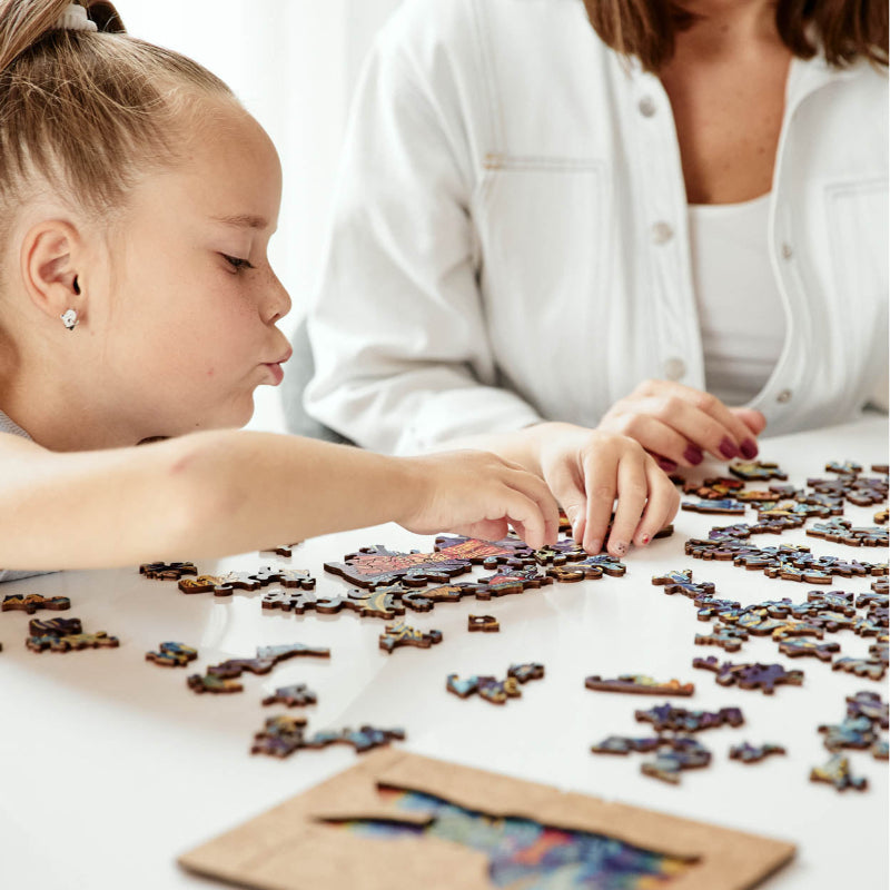 Rabbit Themed Wooden Jigsaw Puzzle