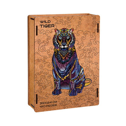 Vibrant Tiger Wooden Jigsaw Puzzle