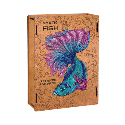 Mystic Fish Themed Wooden Jigsaw Puzzle