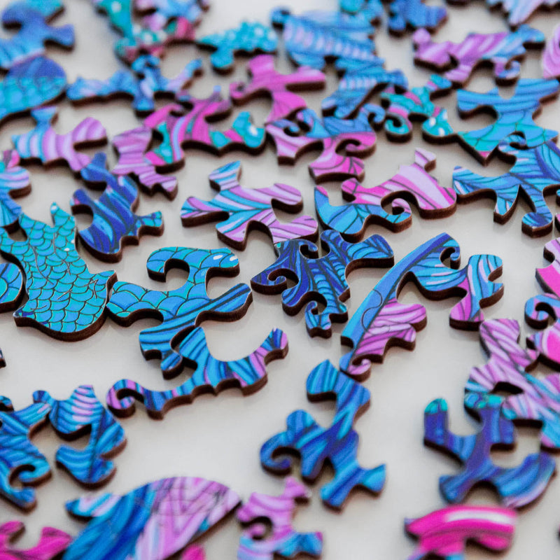 Mystic Fish Themed Wooden Jigsaw Puzzle