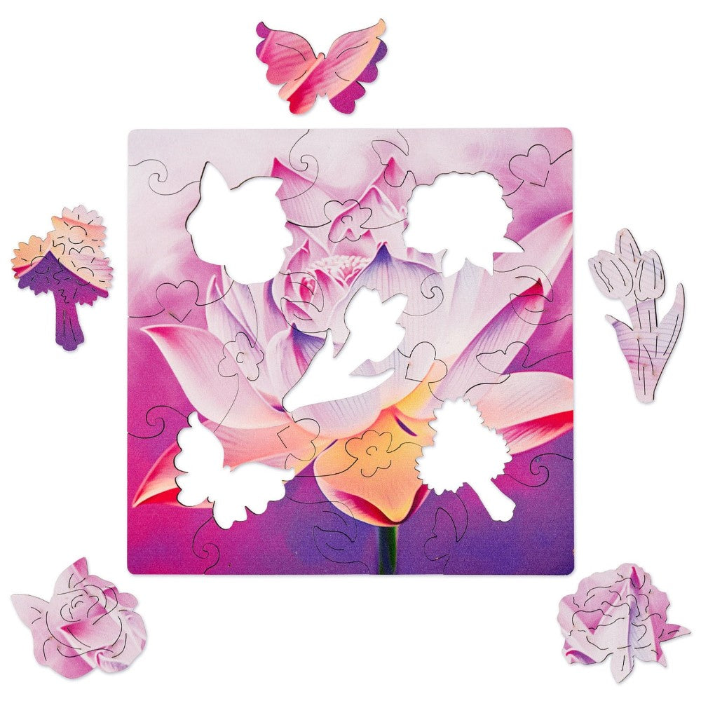 20 Pieces Lotus Flower Puzzle Set