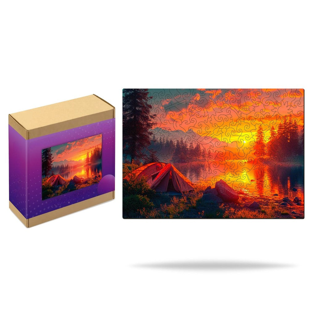 200 Pieces Mountain Sunrise Puzzle Set