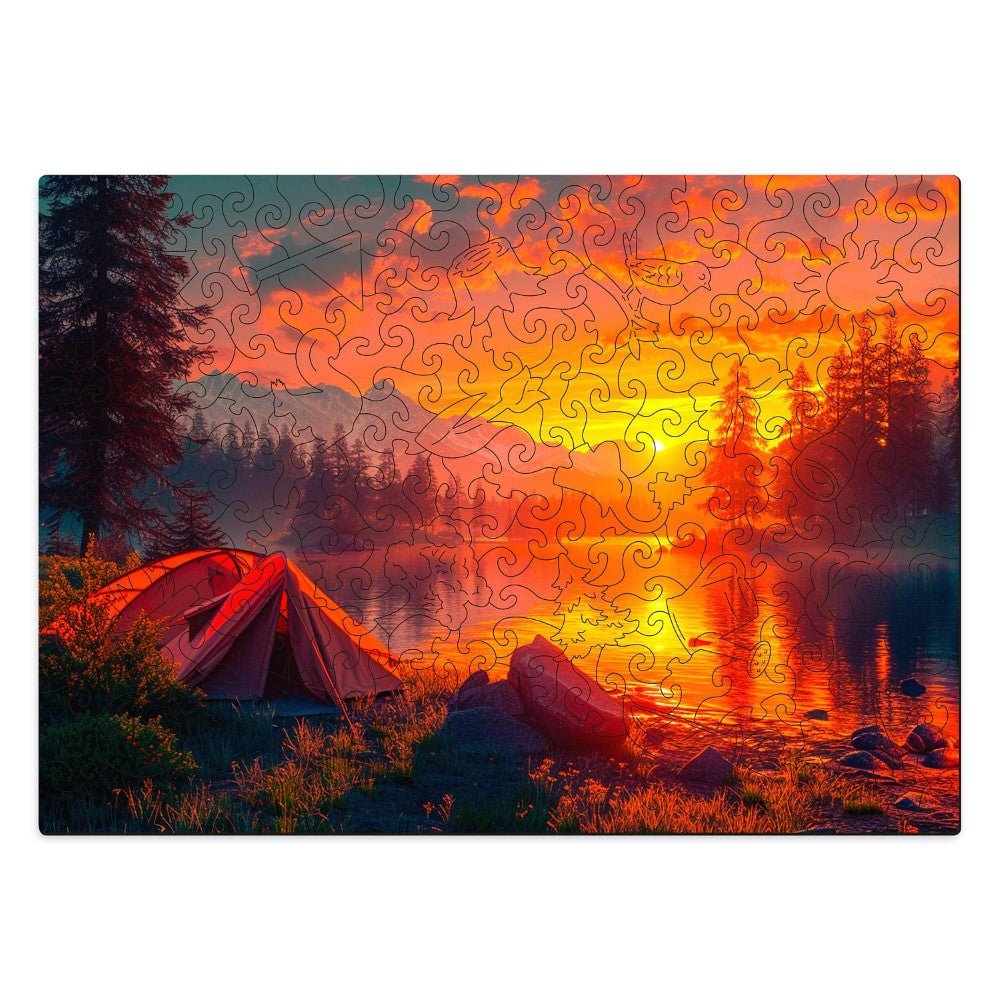 200 Pieces Mountain Sunrise Puzzle Set