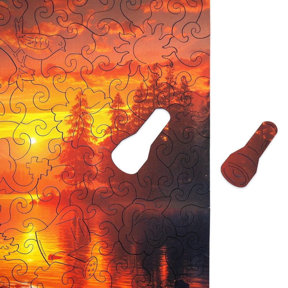 200 Pieces Mountain Sunrise Puzzle Set