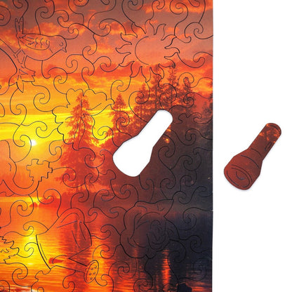 200 Pieces Mountain Sunrise Puzzle Set