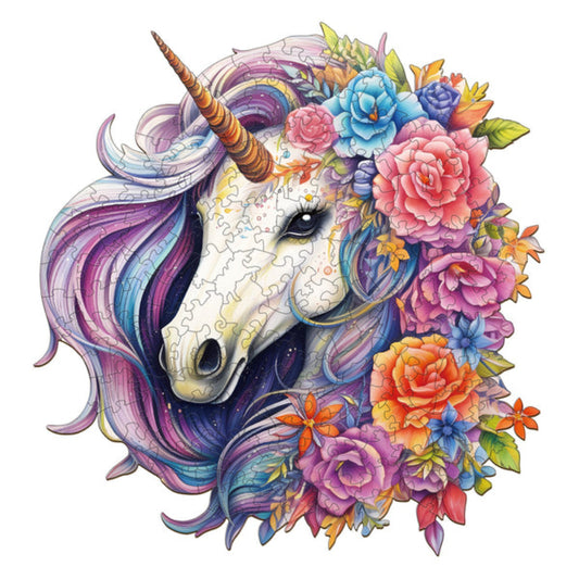 Rainbow Unicorn Wooden Jigsaw Puzzle