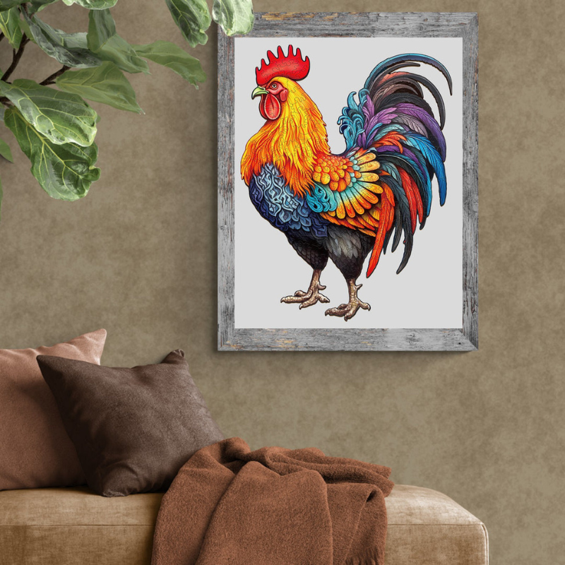 Rooster Wooden Jigsaw Puzzle