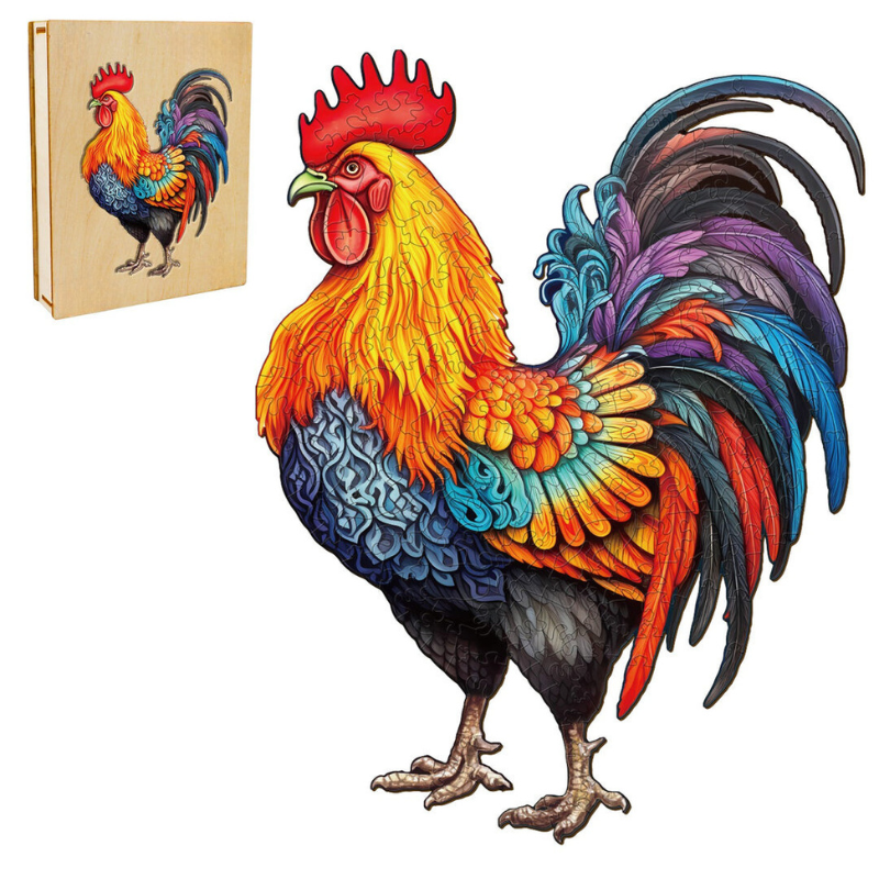 Rooster Wooden Jigsaw Puzzle