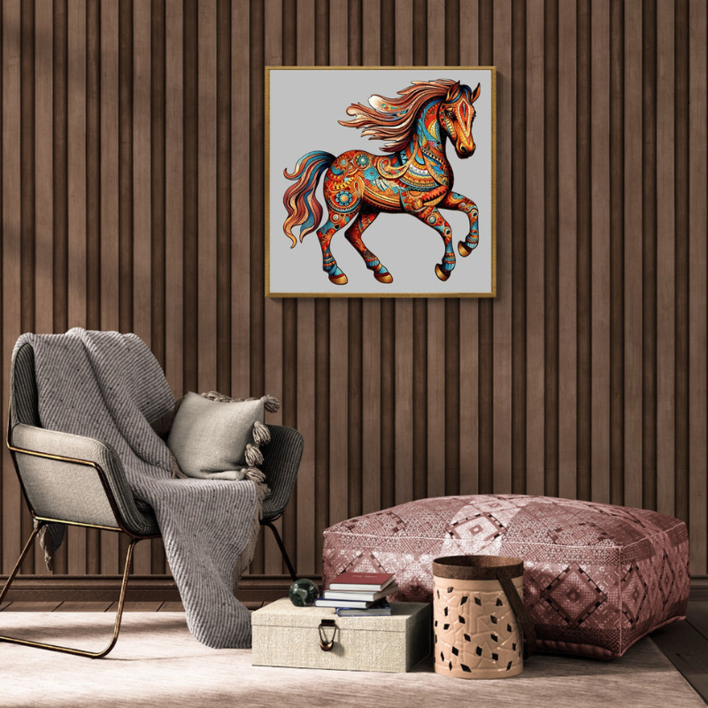 Running Horse Wooden Jigsaw Puzzle