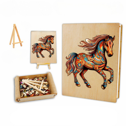 Running Horse Wooden Jigsaw Puzzle