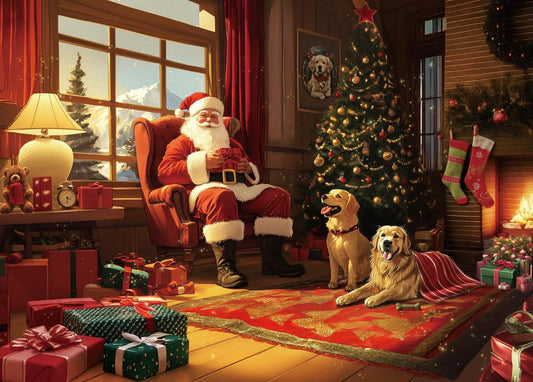 Santa Moment With Furry Friends Christmas Puzzle