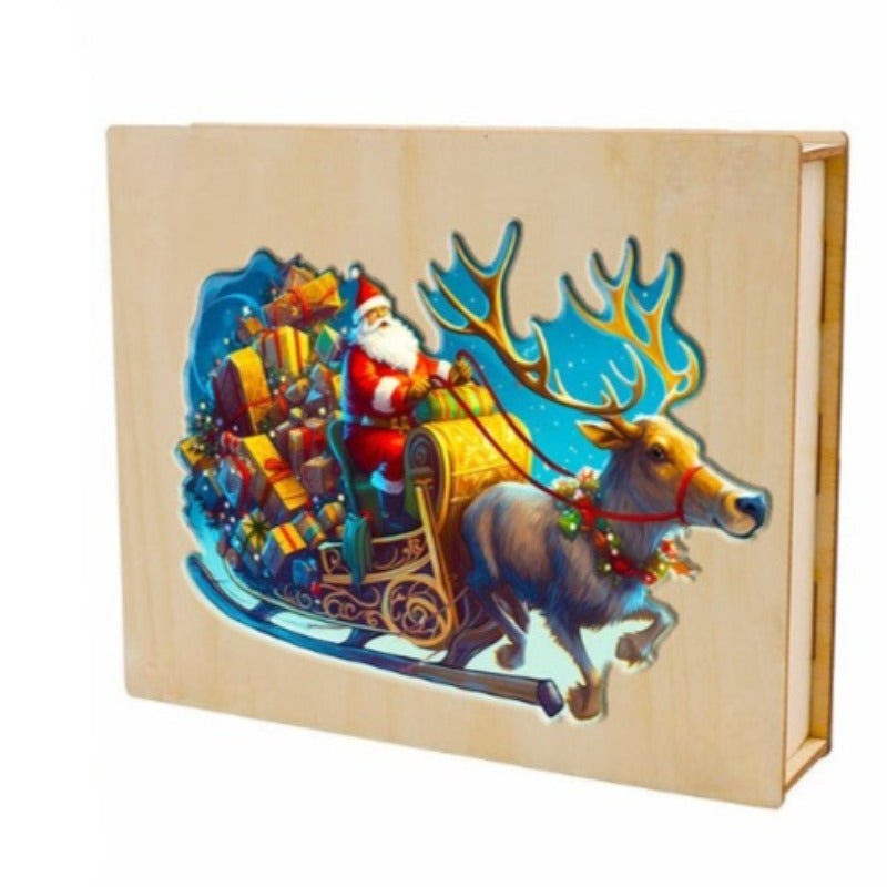 Santa Sleigh Wooden Jigsaw Puzzle