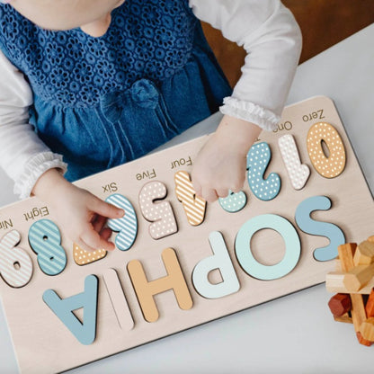 Siesta Custom Wooden Name And Numbers Puzzle