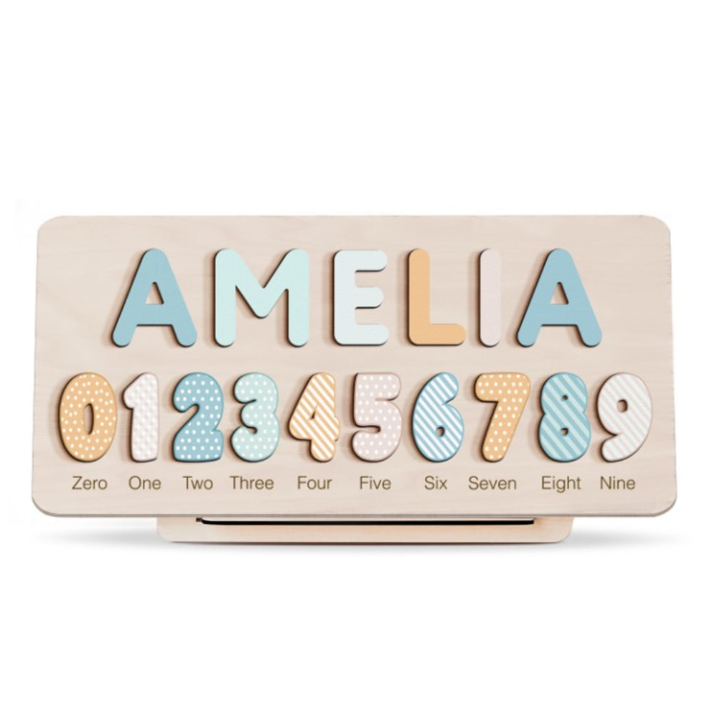 Siesta Custom Wooden Name And Numbers Puzzle