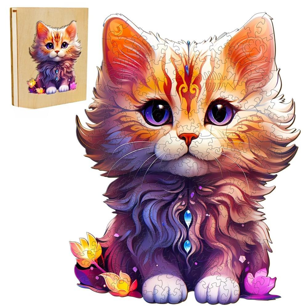 Small Cat Wooden Jigsaw Puzzle