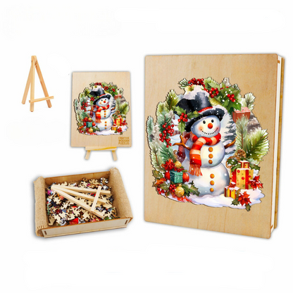 Snowman Wooden Jigsaw Puzzle