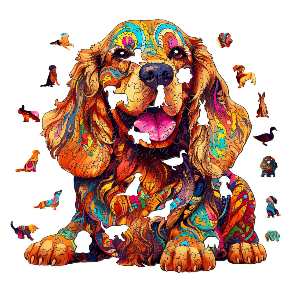 Spaniel Dog Wooden Jigsaw Puzzle