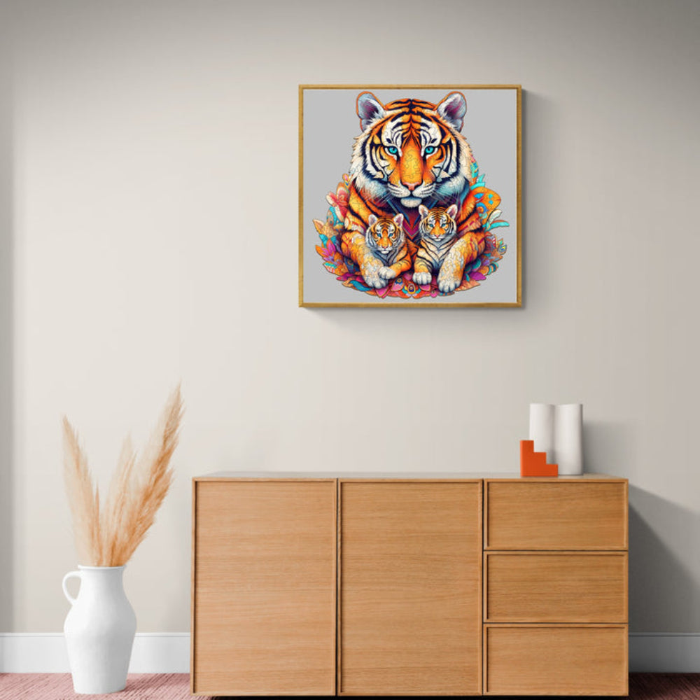 Tiger Family Wooden Jigsaw Puzzle