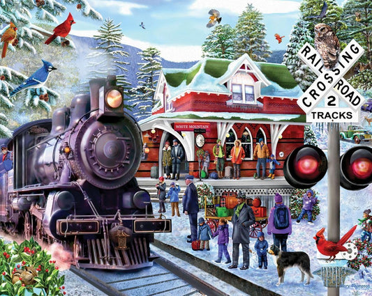 Train Ride Christmas Winter Puzzle