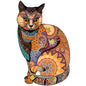 Artistic Mandala Cat Wooden Jigsaw Puzzle