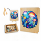 Colorful Jellyfish Wooden Jigsaw Puzzle