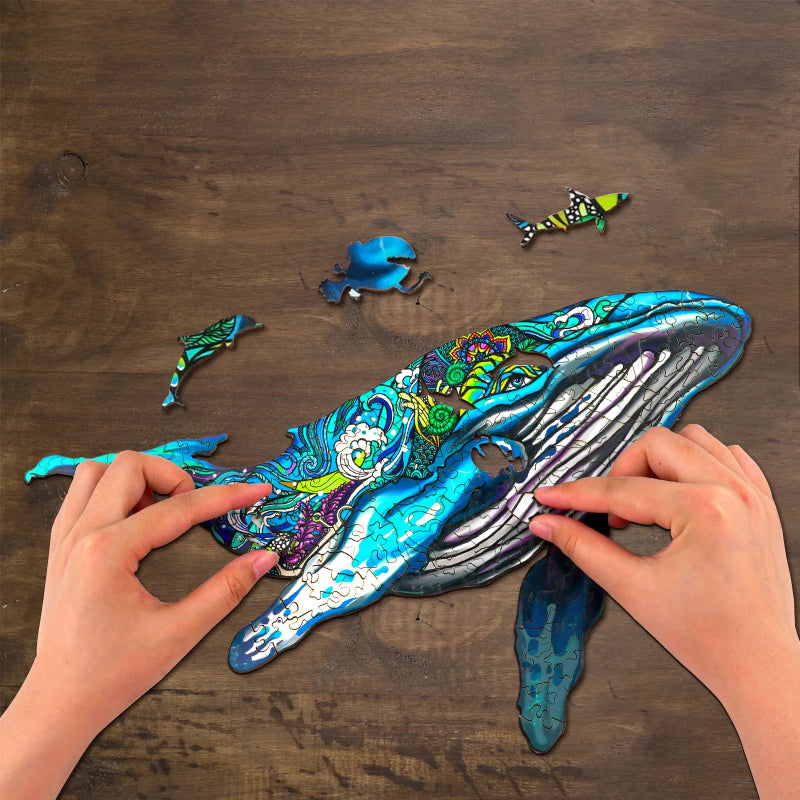 Whale Wooden Jigsaw Puzzle