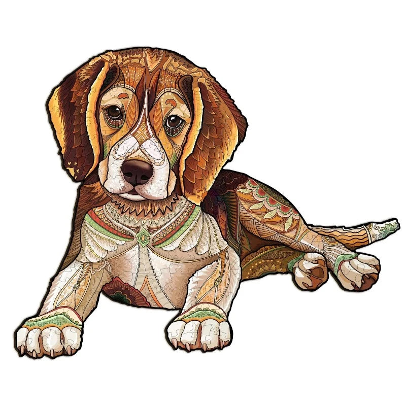 Wooden Beagle Jigsaw Puzzle