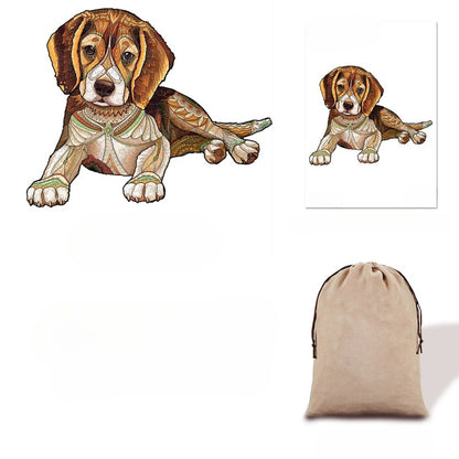 Wooden Beagle Jigsaw Puzzle