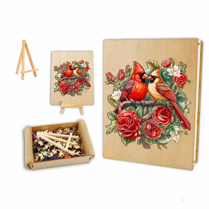 Wooden Cardinal Jigsaw Puzzle