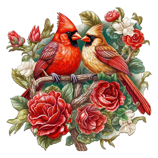 Wooden Cardinal Jigsaw Puzzle