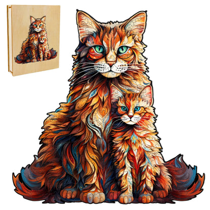 Wooden Cat Jigsaw Puzzle Set