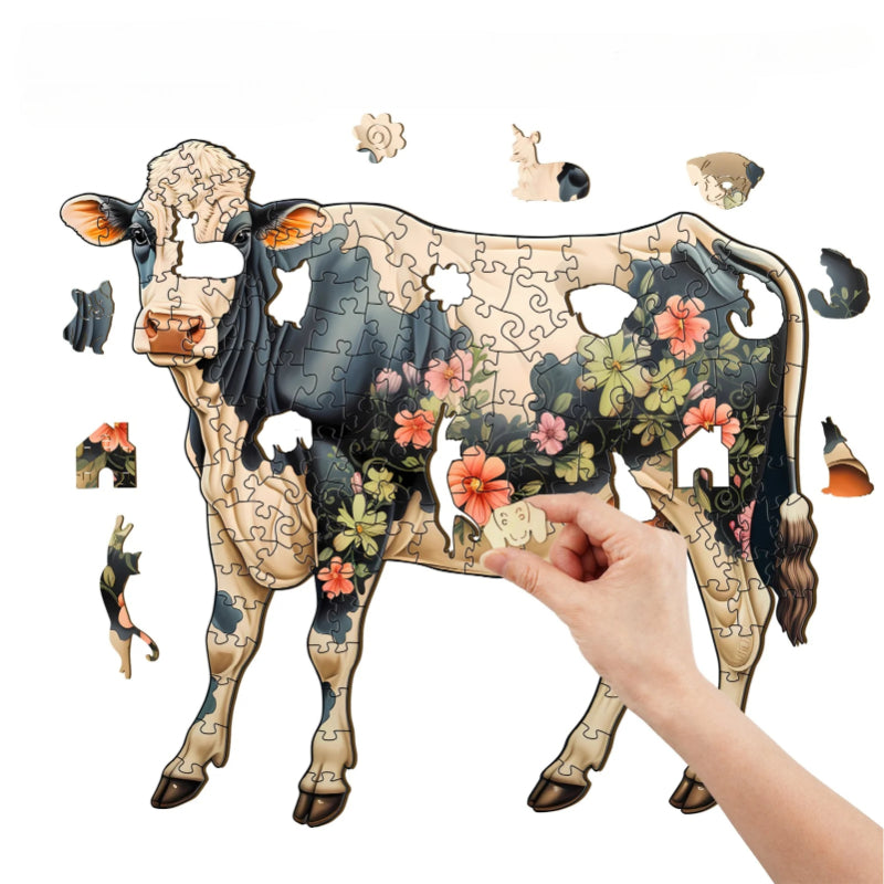 Wooden Cattle Jigsaw Puzzle