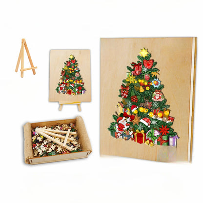 Wooden Christmas Tree Jigsaw Puzzle