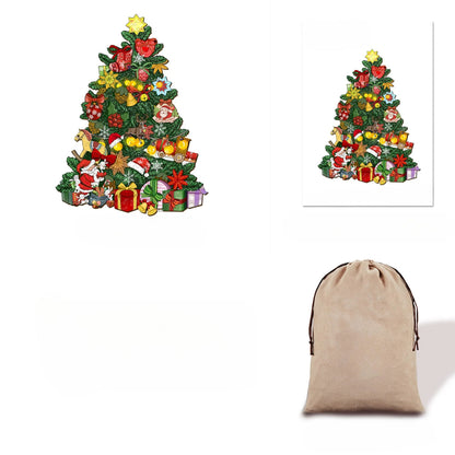 Wooden Christmas Tree Jigsaw Puzzle
