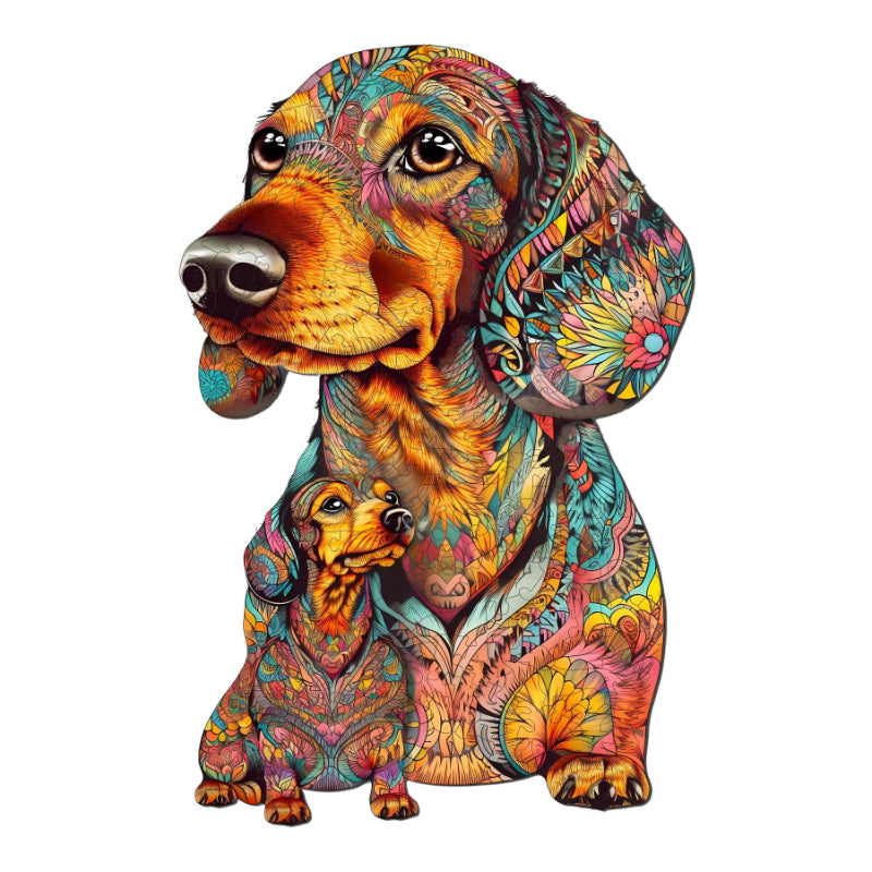 Wooden Dachshund Jigsaw Puzzle