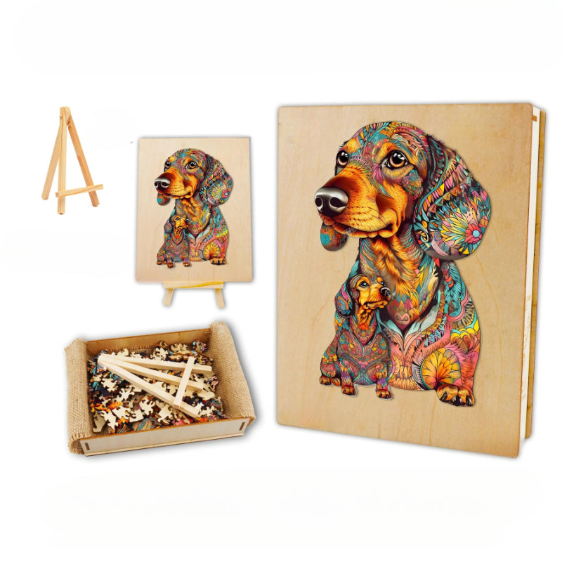 Wooden Dachshund Jigsaw Puzzle