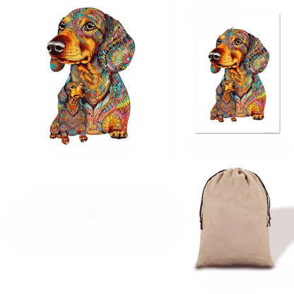 Wooden Dachshund Jigsaw Puzzle