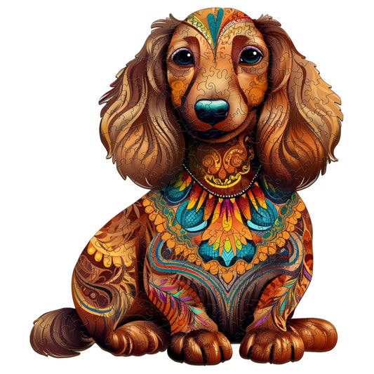 Wooden Dachshund Jigsaw Puzzle