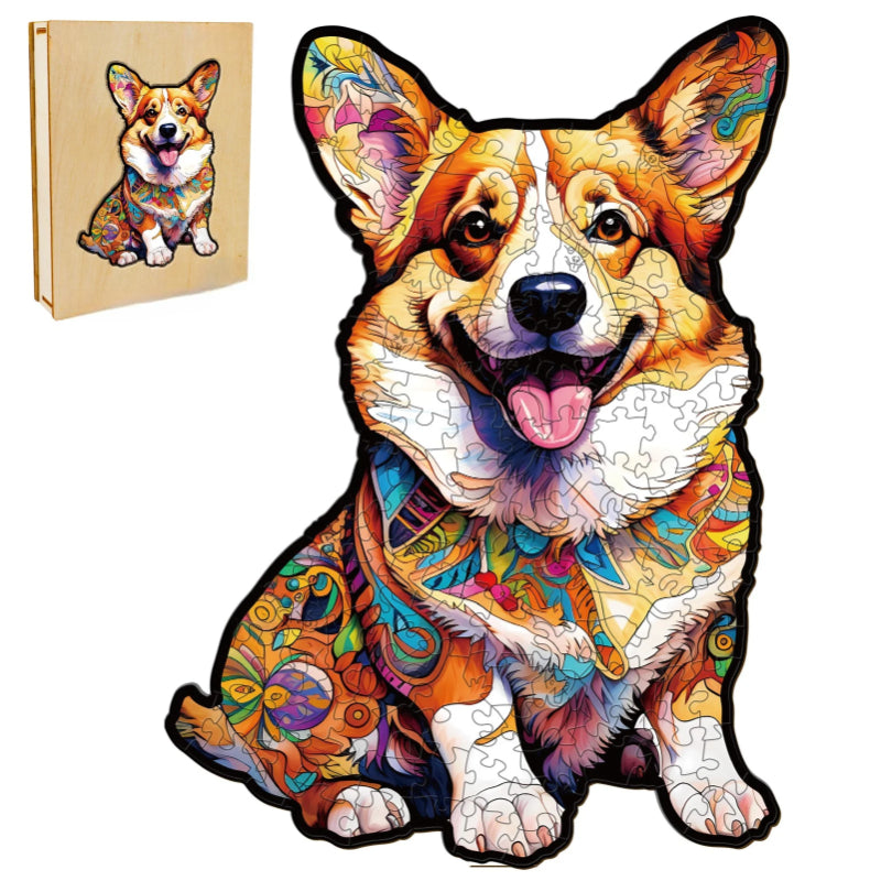 Wooden Dog Jigsaw Puzzle