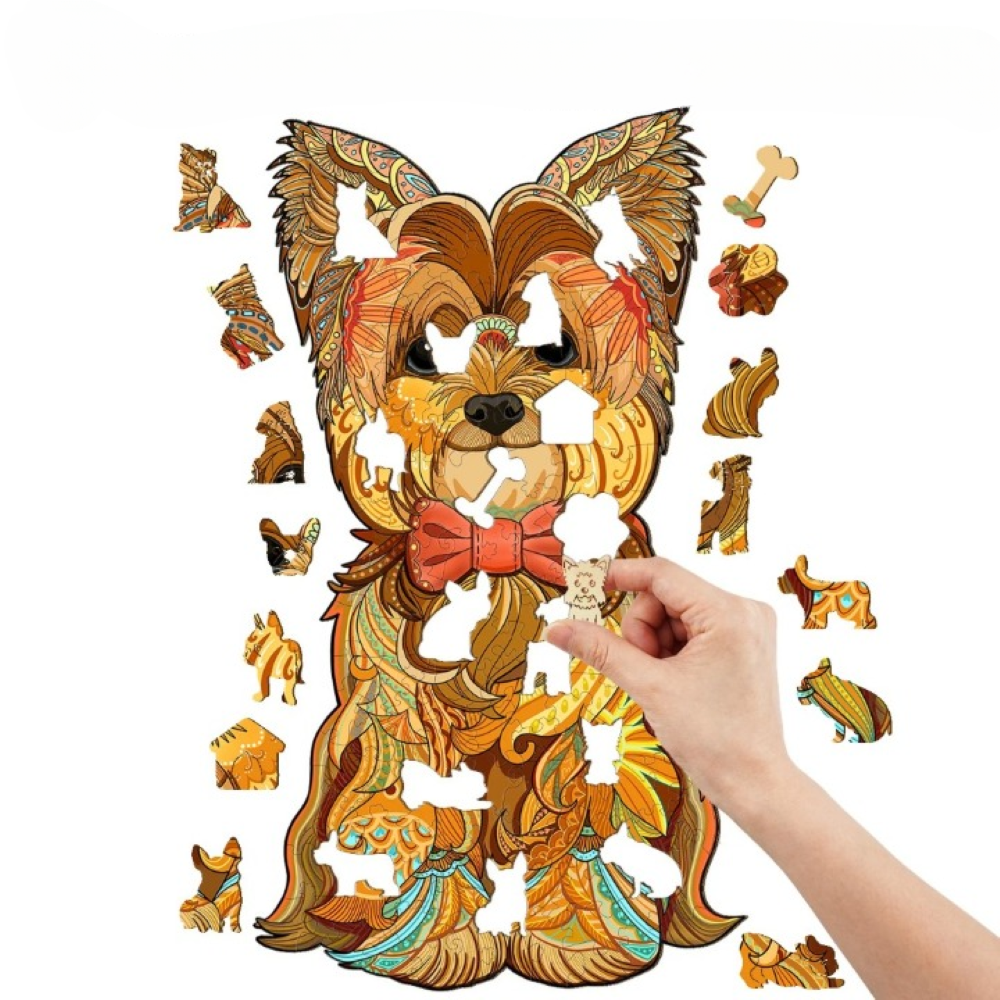 Wooden Dog Jigsaw Puzzle