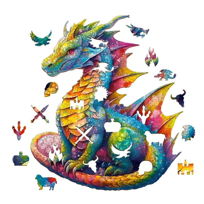 Wooden Dragon Jigsaw Puzzle