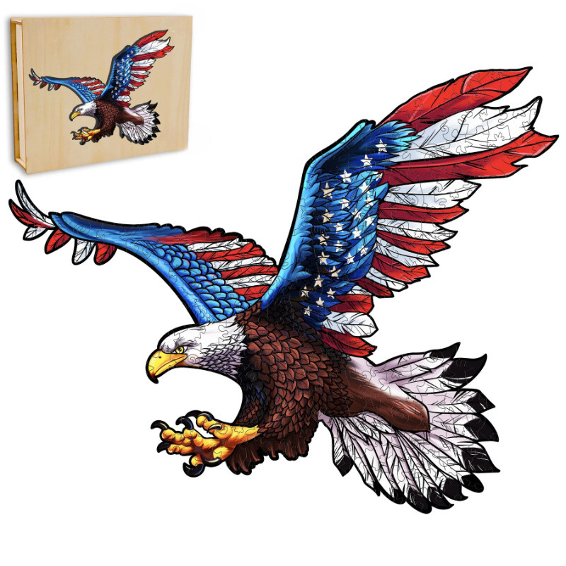 Wooden Eagle Jigsaw Puzzle