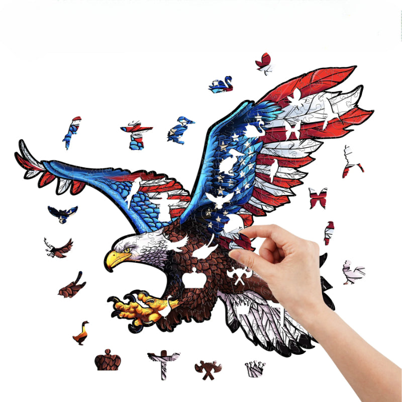 Wooden Eagle Jigsaw Puzzle