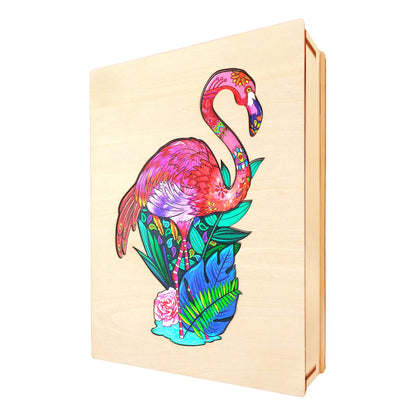Wooden Flamingo Jigsaw Puzzle