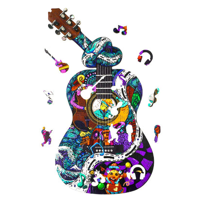 Wooden Guitar Jigsaw Puzzle