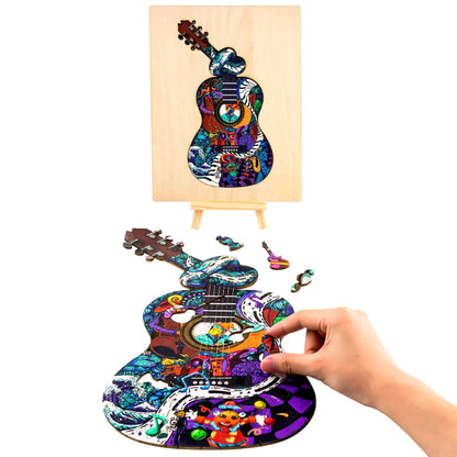 Wooden Guitar Jigsaw Puzzle