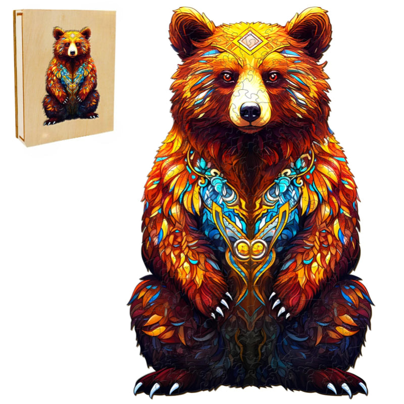 Wooden King Bears Jigsaw Puzzle