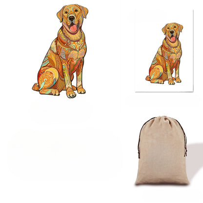 Wooden Labrador Dog Jigsaw Puzzle