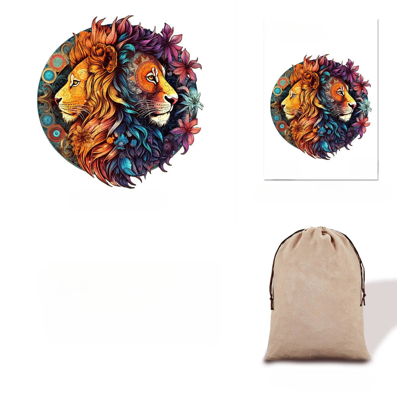 Wooden Lion Jigsaw Puzzle