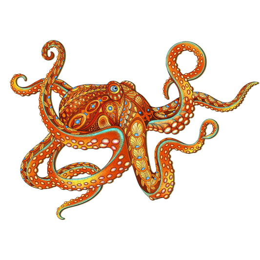 Wooden Octopus Jigsaw Puzzle